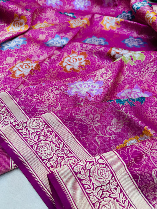 Pure Banarasi Katan Silk Brocade Sarees