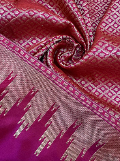 Pure Banarasi Designer Half & Half Sarees