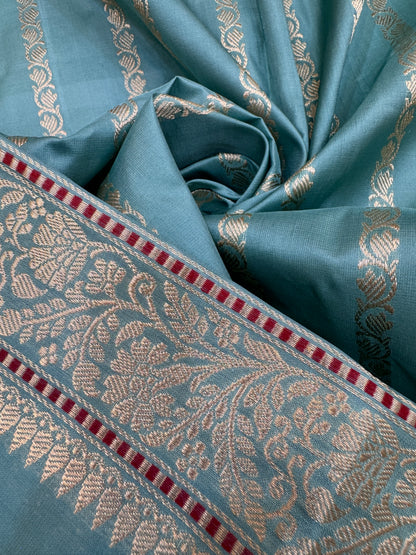 Pure Banarasi Katan Silk Kadhwa Buta Saree