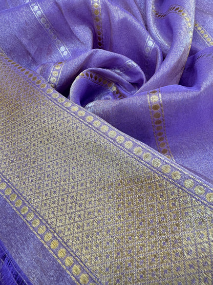 Pure Banarasi Katan Tissue Silk Skirt Saree