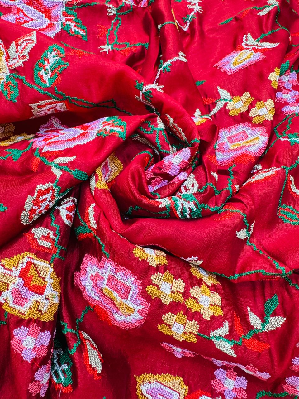 Tissue Stripe Embroidery Saree