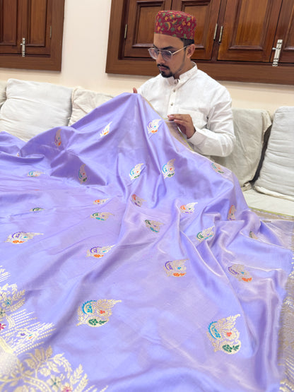 Pure Banarasi Katan Silk Mina Buta Saree