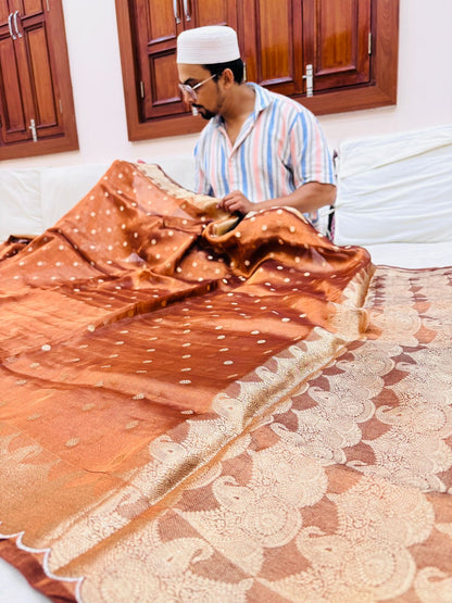 Pure Banarasi Tissue Silk Buti Saree