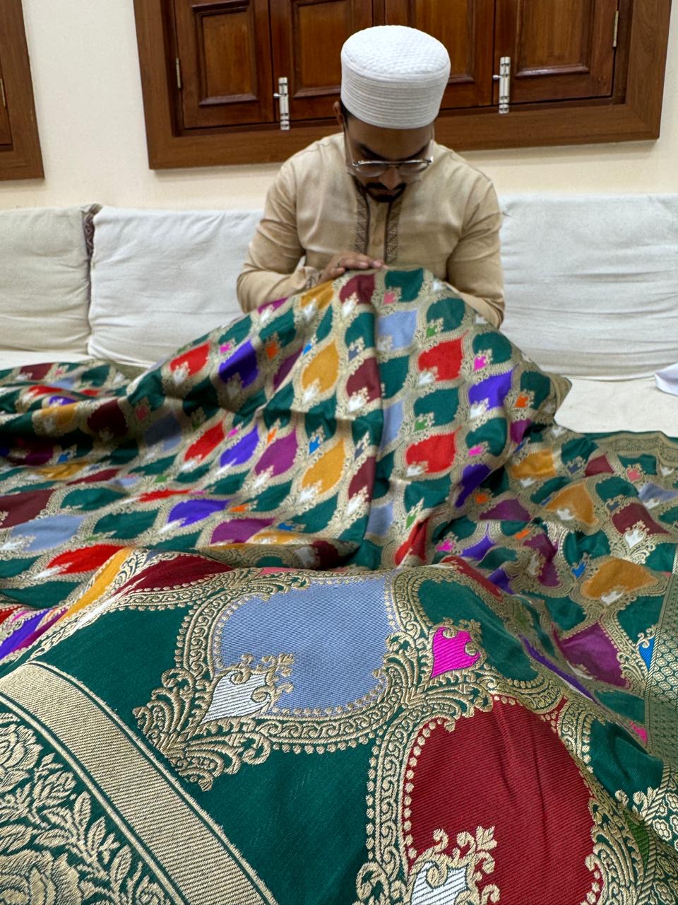 Pure Banarasi Katan Silk Rangkaat Saree