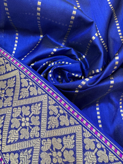 Pure Banarasi Katan Silk Kadhwa Buti Designer saree
