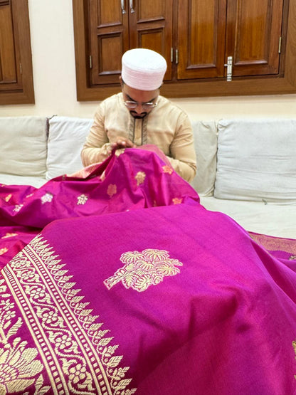 Pure Banarasi Katan Silk Buta Sarees