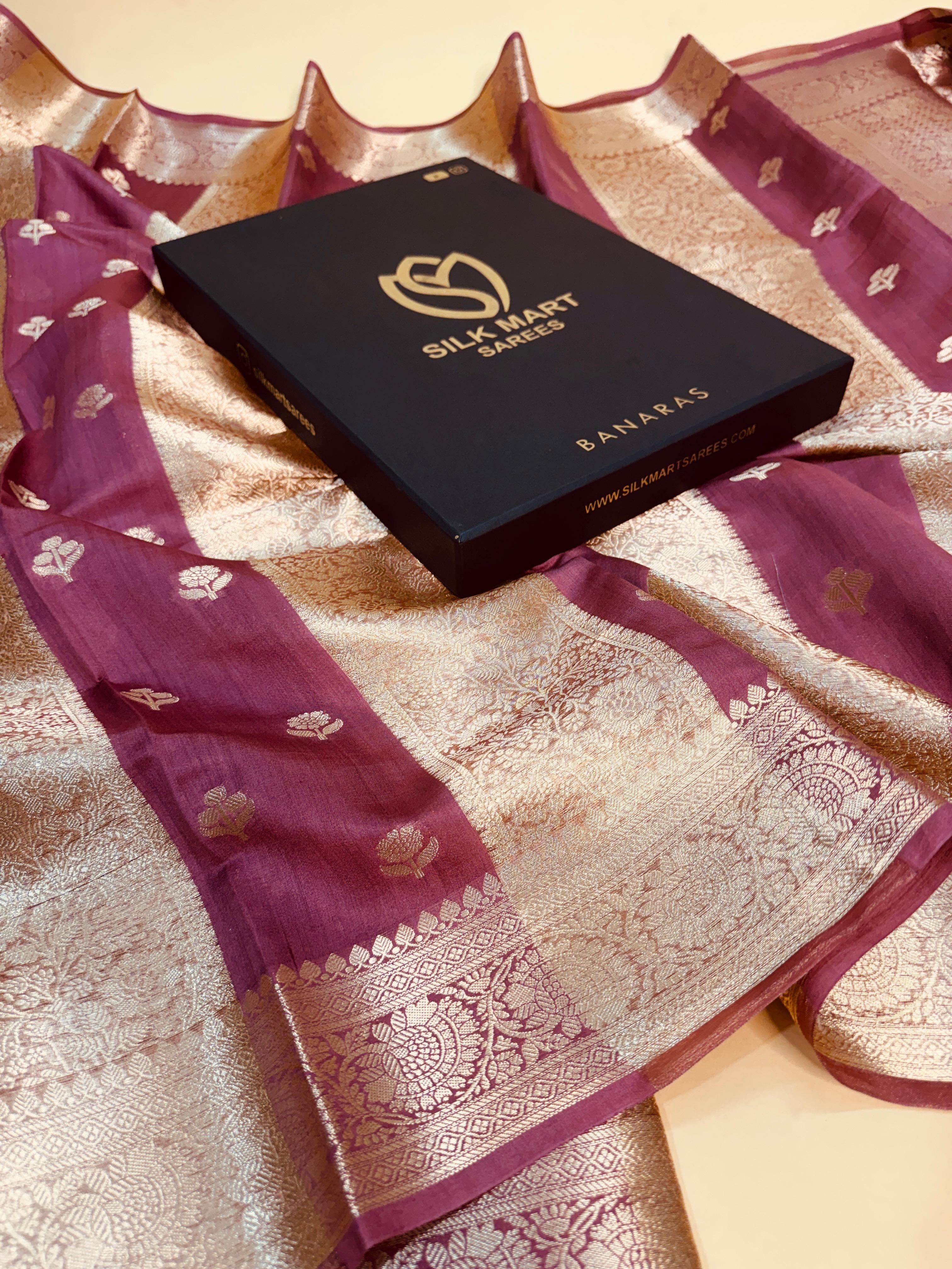 Pure Banarasi Chiniya Tissue Brocade Saree