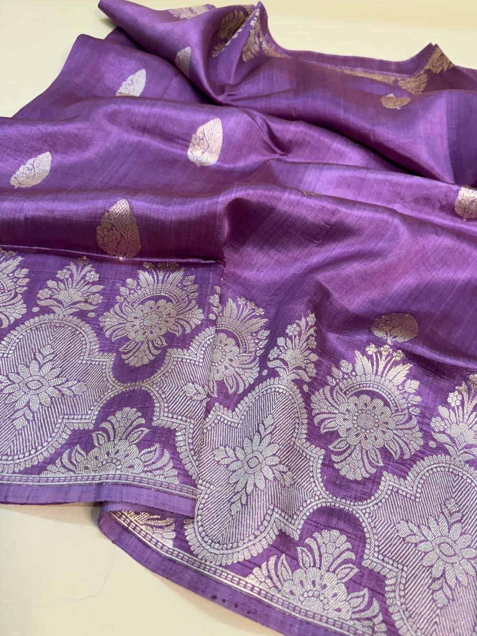 Dusty Pink Mango Silk Buti Saree