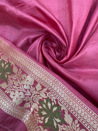 Pure Banarasi Katan Silk Meena Jaal Saree