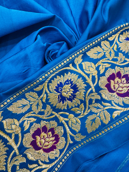 Pure Banarasi Satin Silk Chunri Buti Saree