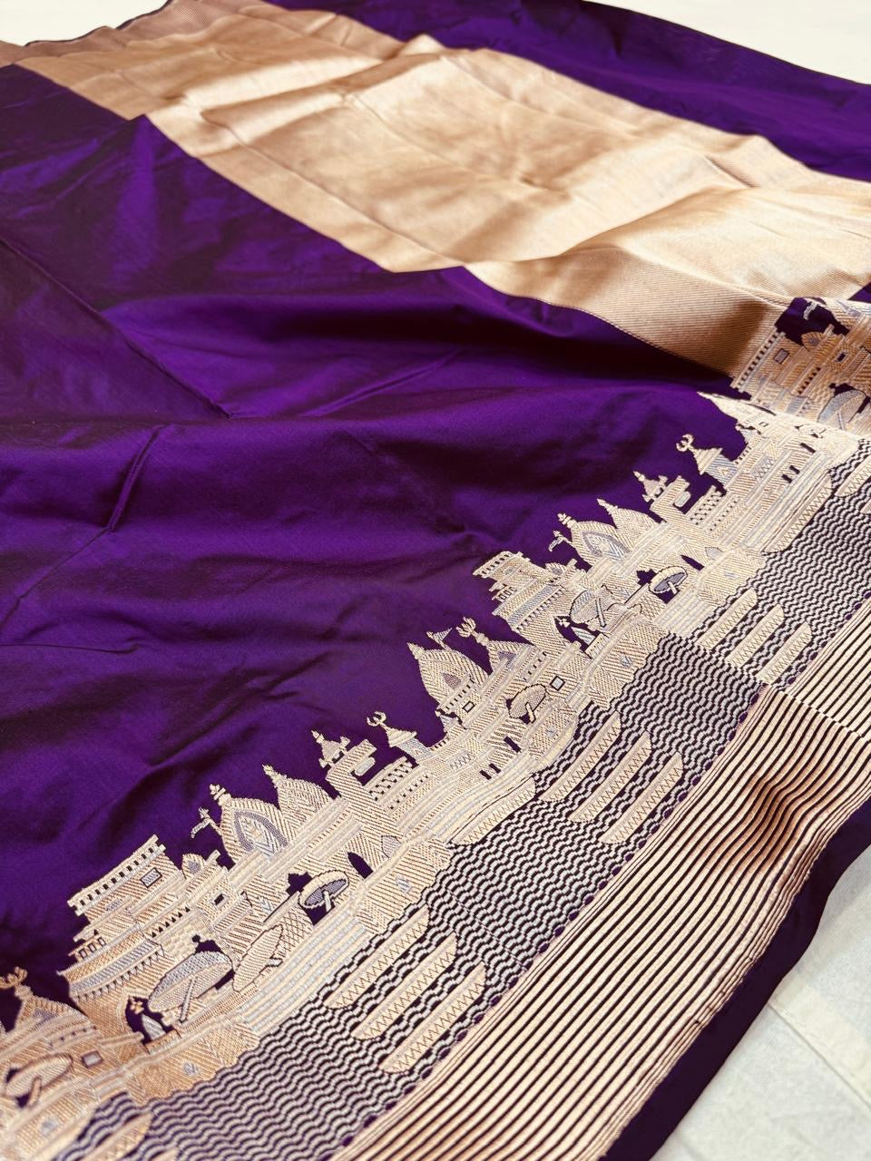 Pure Banarasi Katan Silk Ghat Saree