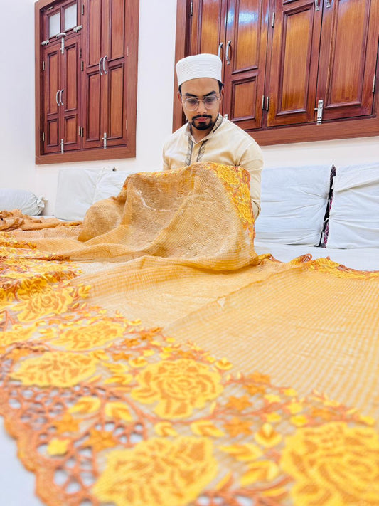 Pure Banarasi Tissue Silk Embroidery Saree