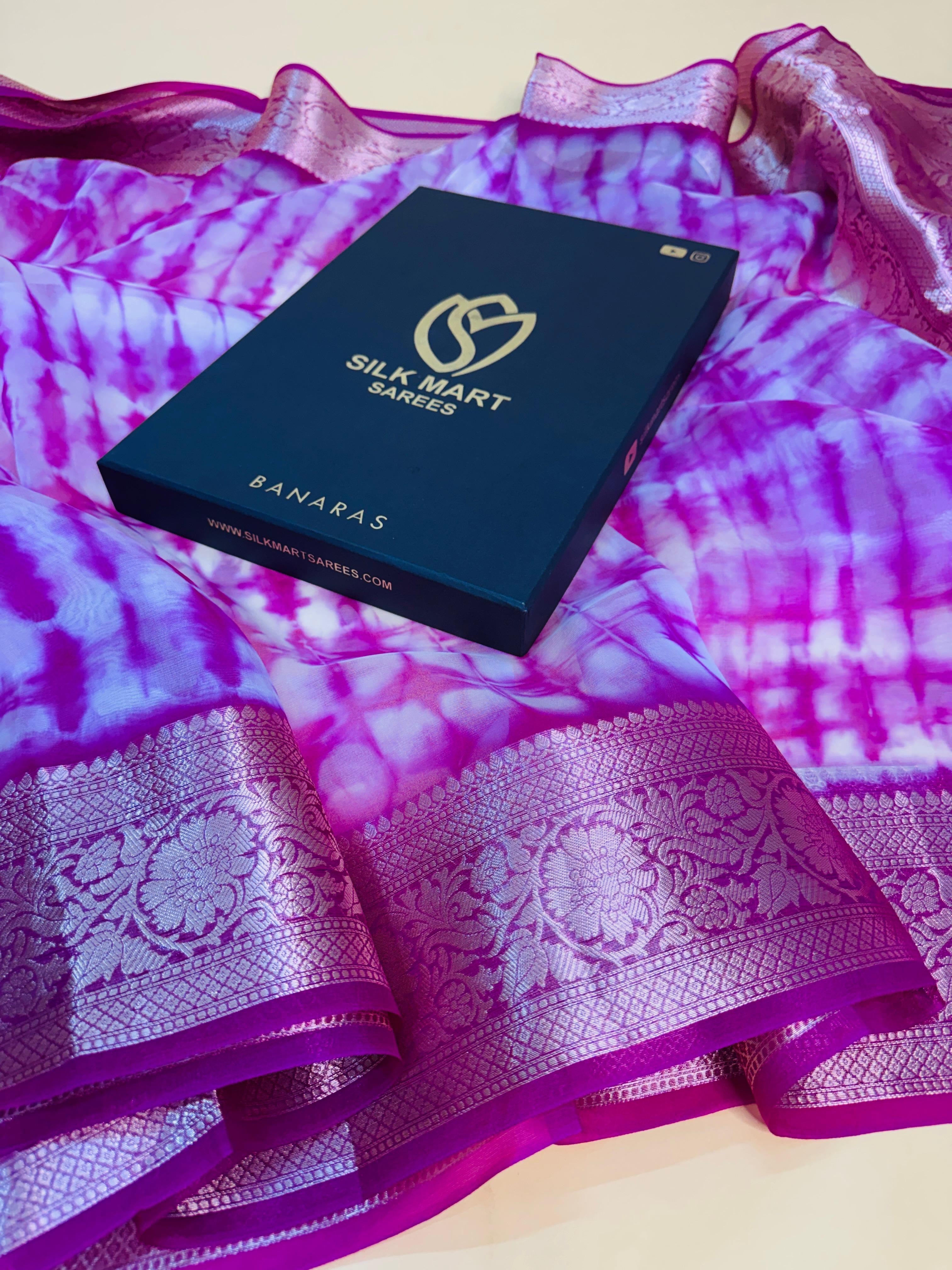 Kora Silk Designer Print Saree