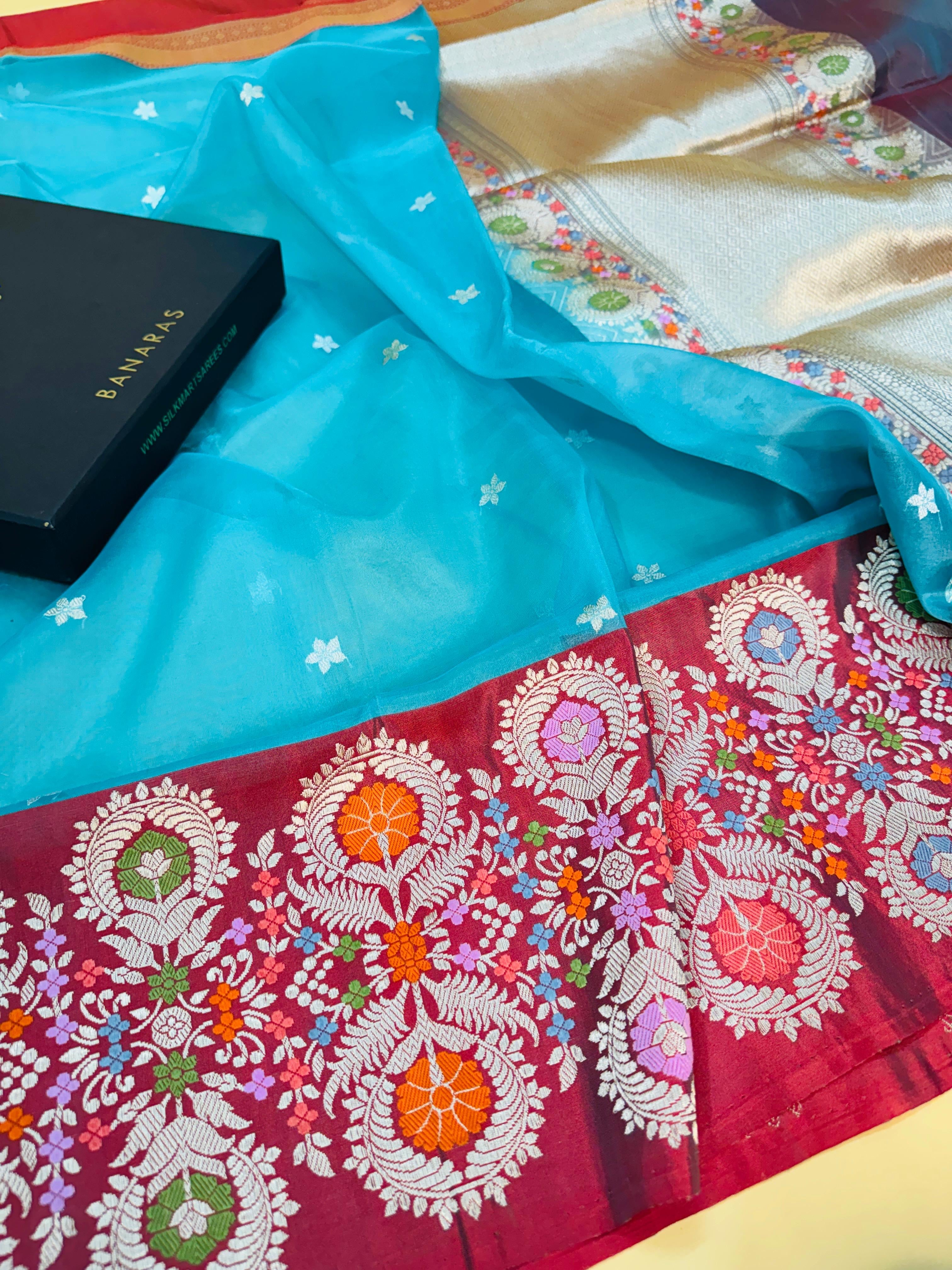 Kora Kadiyal Border Saree