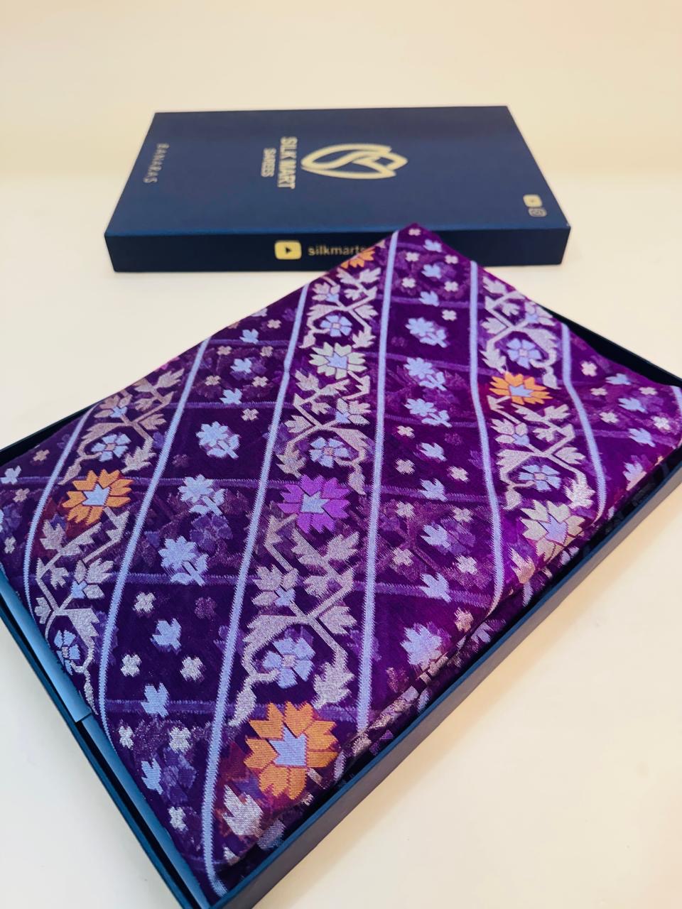 Art Silk Cotton Jamdani Saree