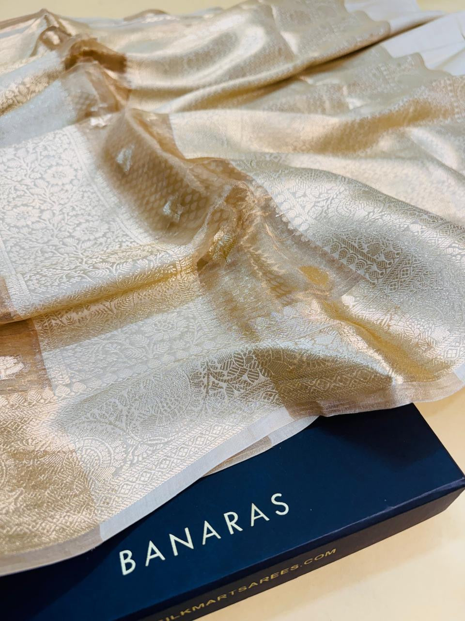 Pure Banarasi Chiniya Tissue Brocade Saree