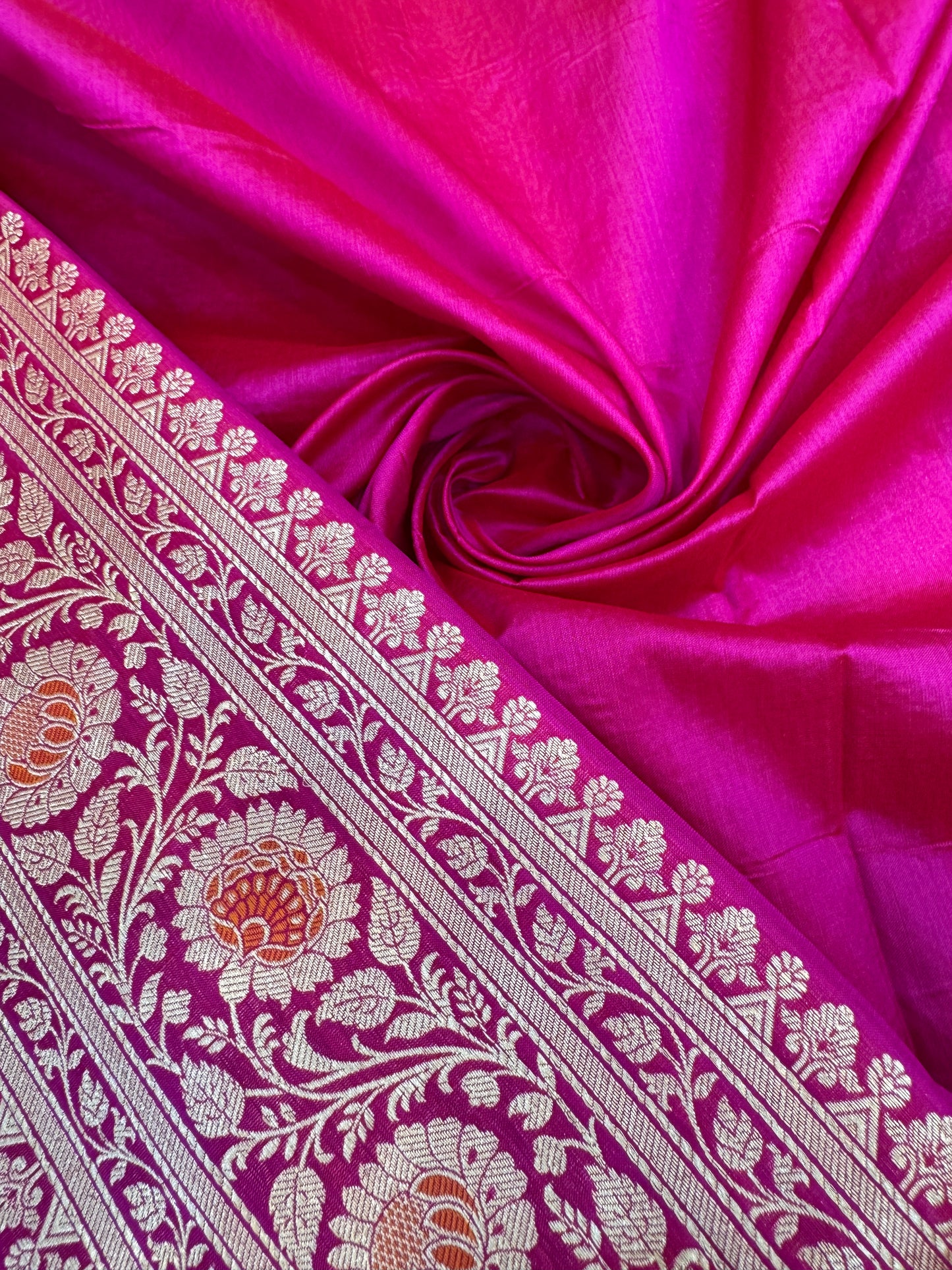 Pure Banarasi Katan Silk Alfi Meena Jaal Saree