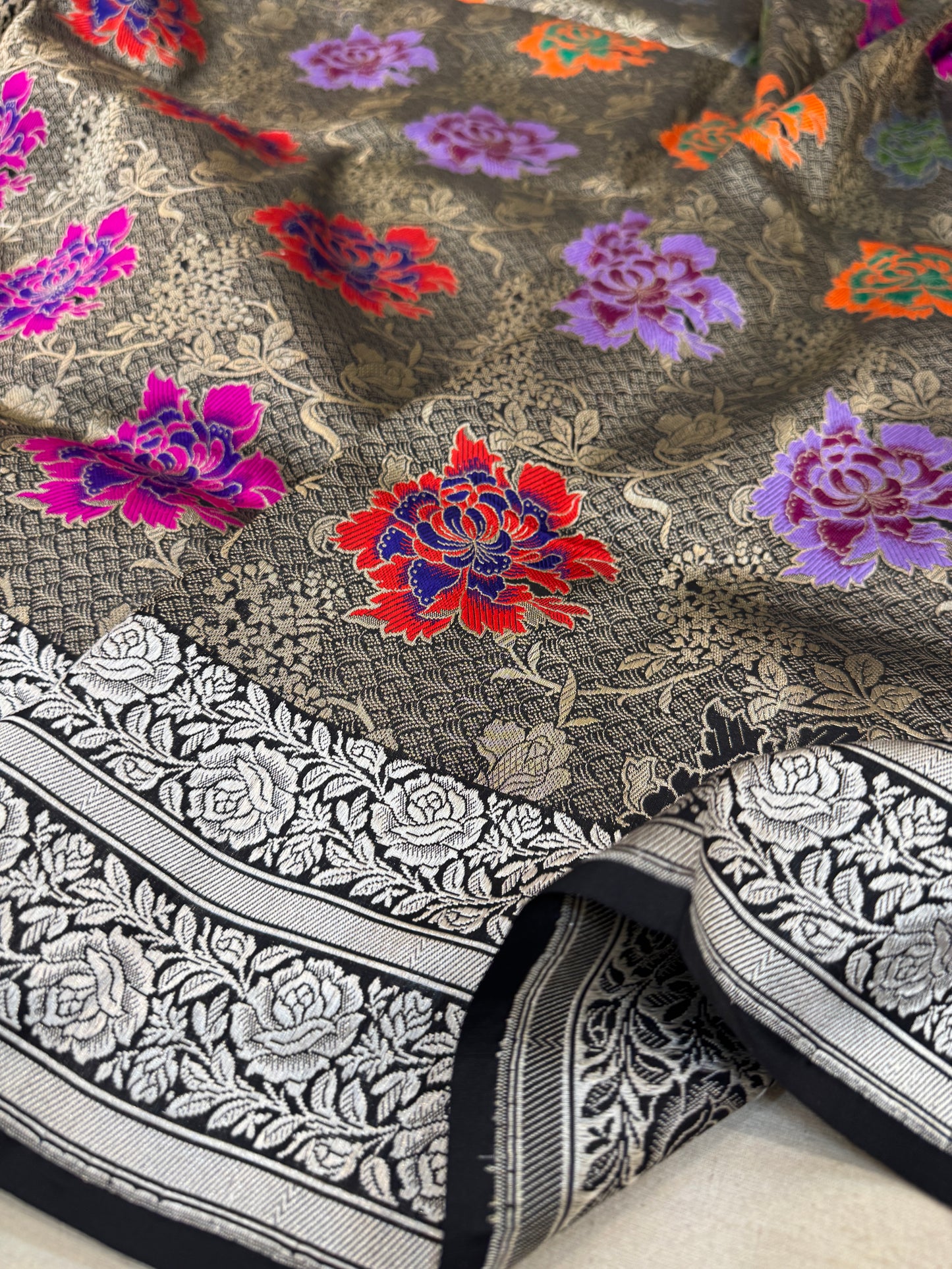 Pure Banarasi Katan Silk Brocade Sarees