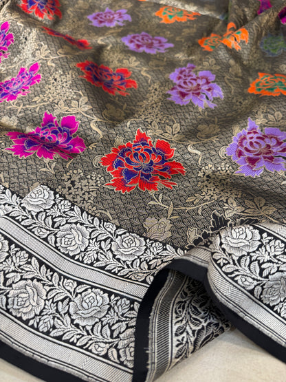 Pure Banarasi Katan Silk Brocade Sarees