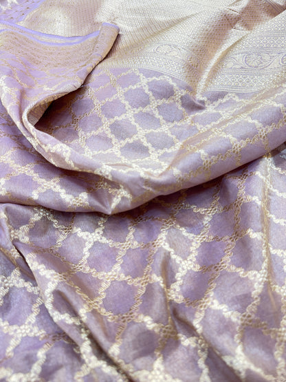 Pure Banarasi Katan Tissue Silk Tasted Zari Saree