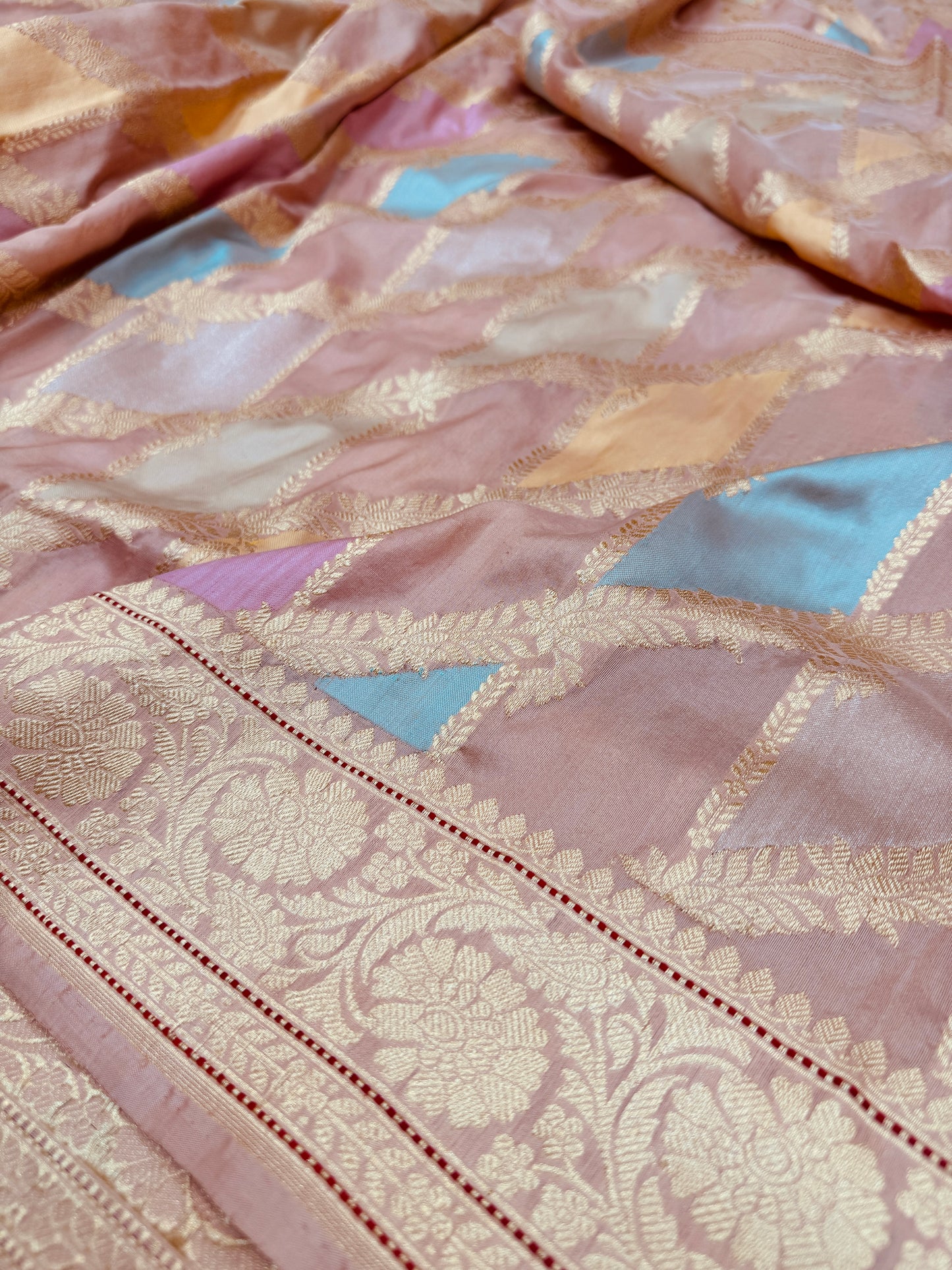 Pure Banarasi Katan Silk Jaal Saree