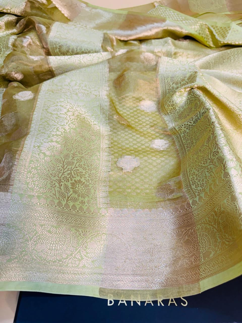 Pure Banarasi Chiniya Tissue Brocade Saree
