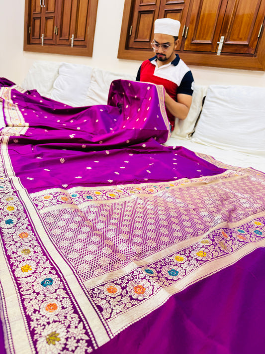 Pure Banarasi Katan Silk Buti Saree