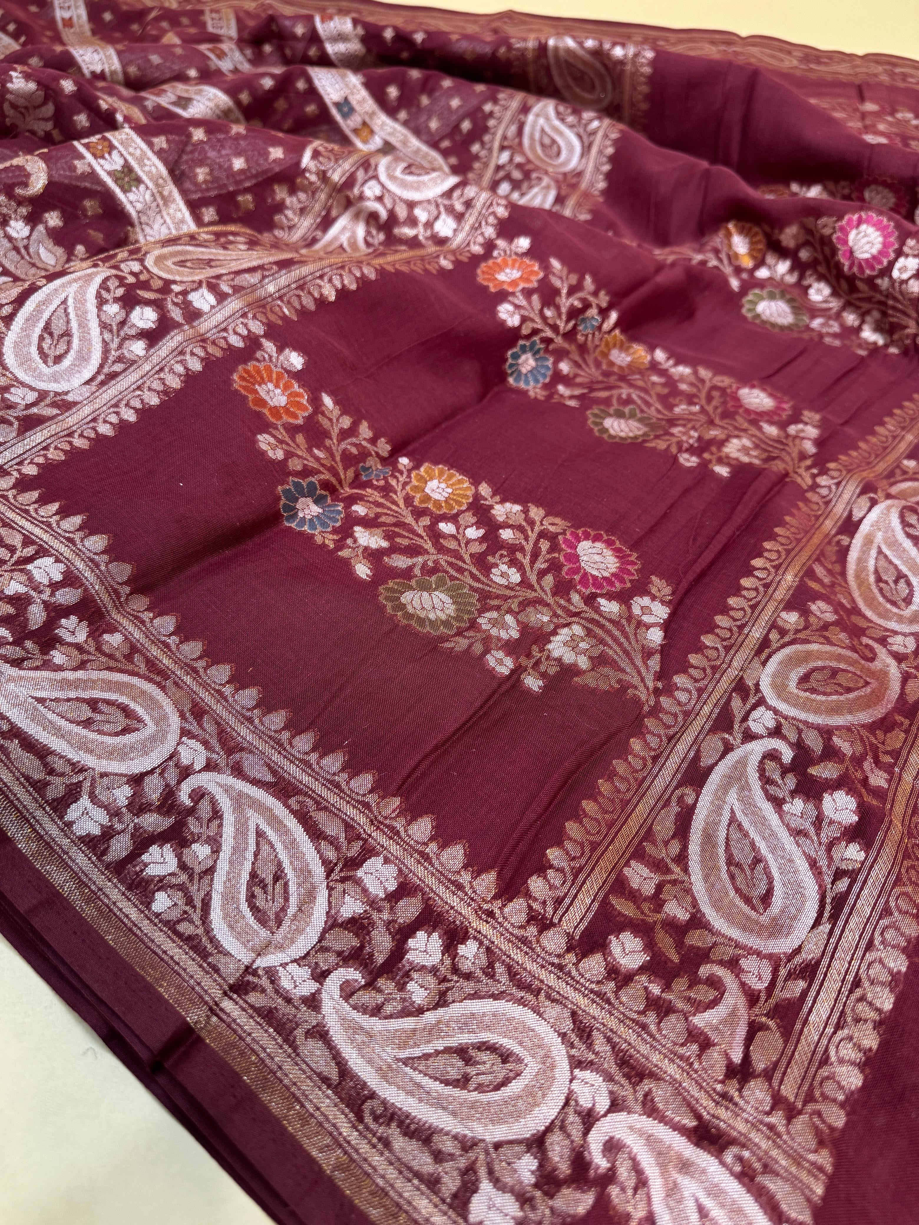 Pure Cotton Jamdani Minakari Saree