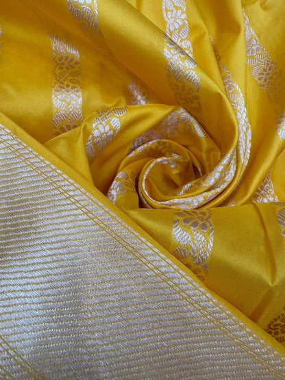 Pure Banarasi Katan Silk Paithani Border Saree