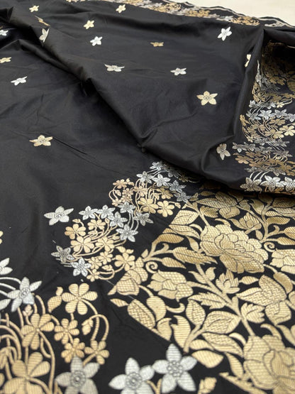 Pure Banarasi Katan Silk Sona Rupa Buti Saree