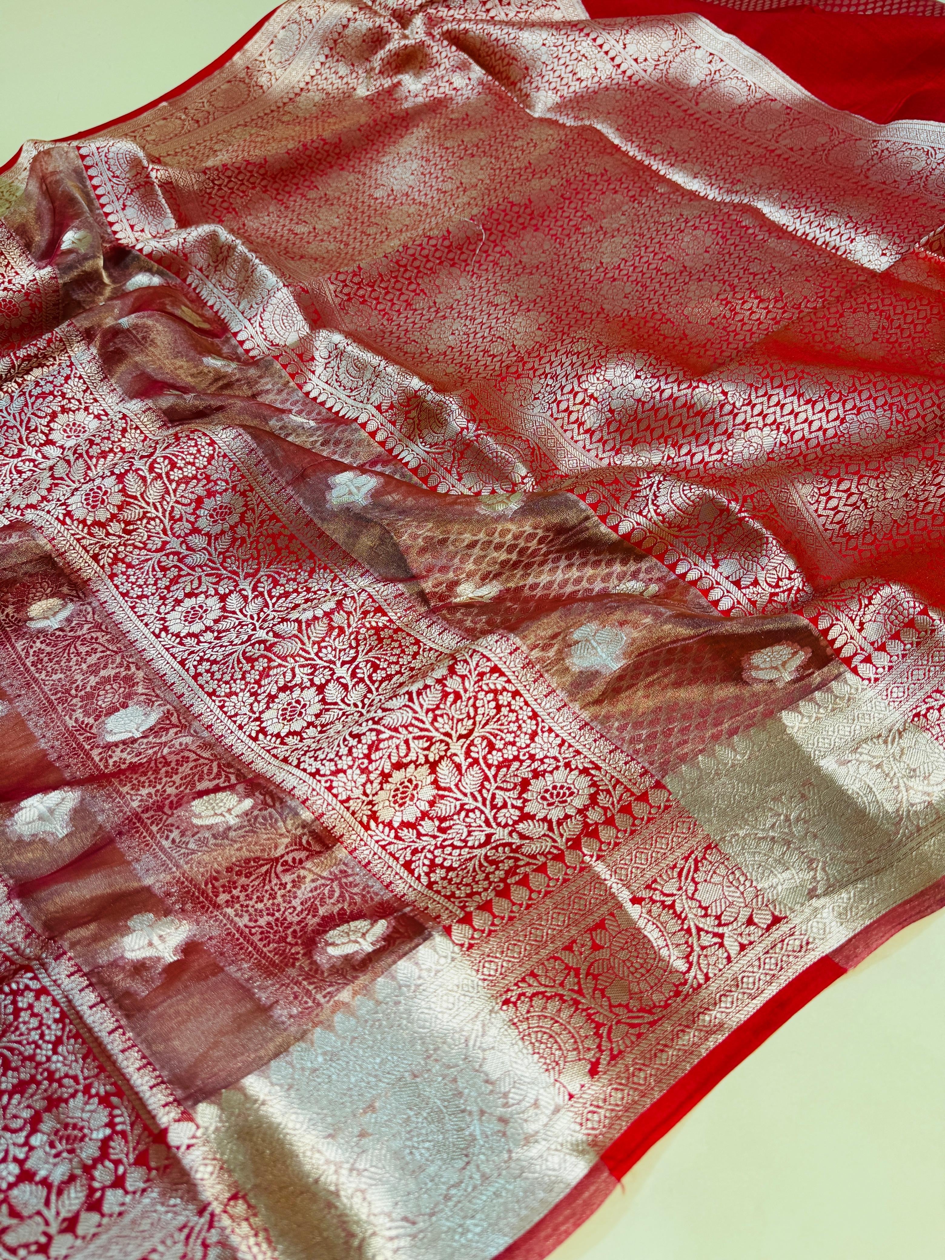 Pure Banarasi Chiniya Tissue Brocade Saree
