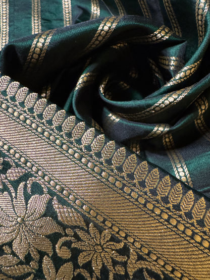 Pure Banarasi Katan Silk Mina Jaal Saree