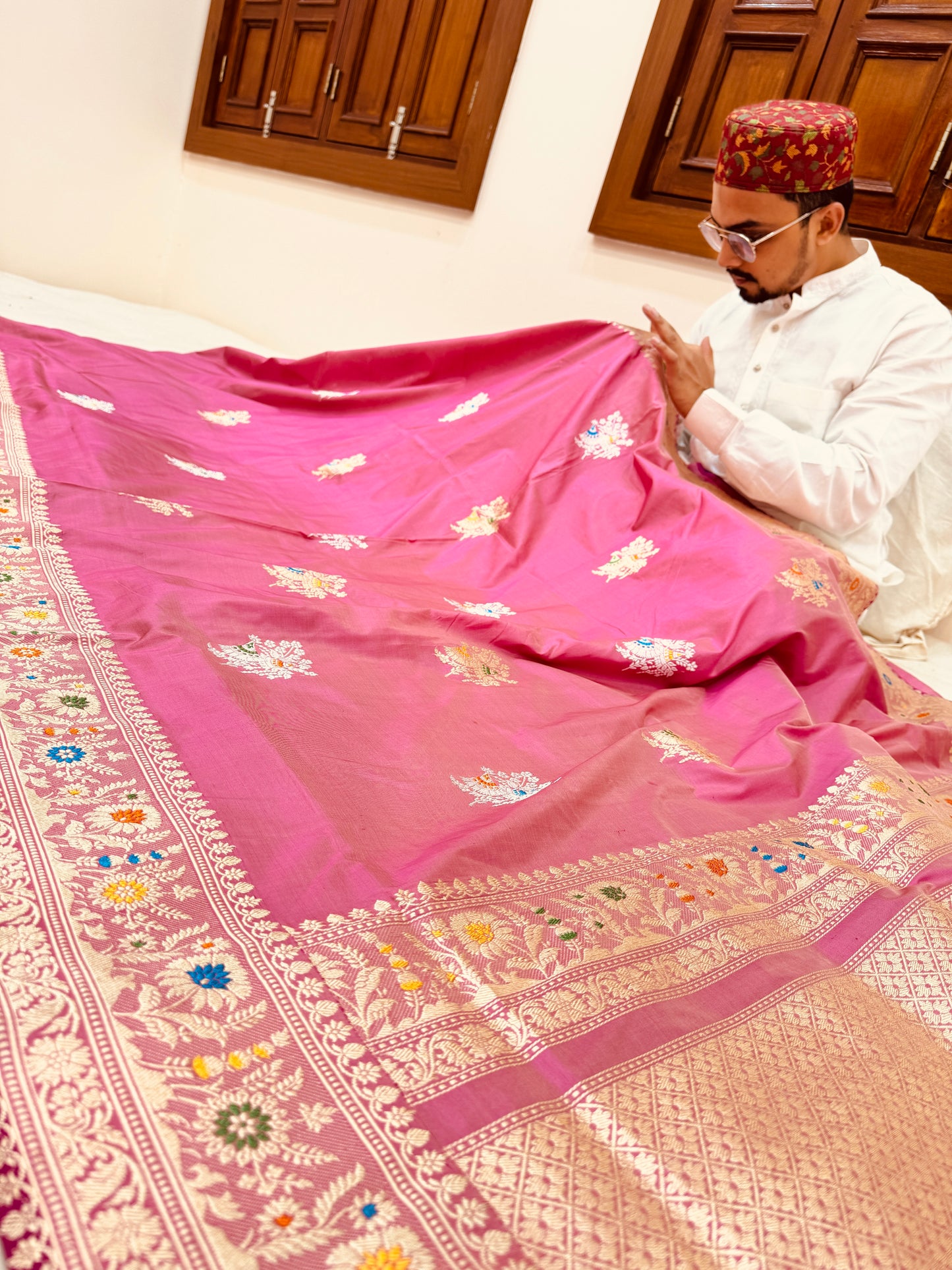 Pure Banarasi Katan Silk Buti Saree