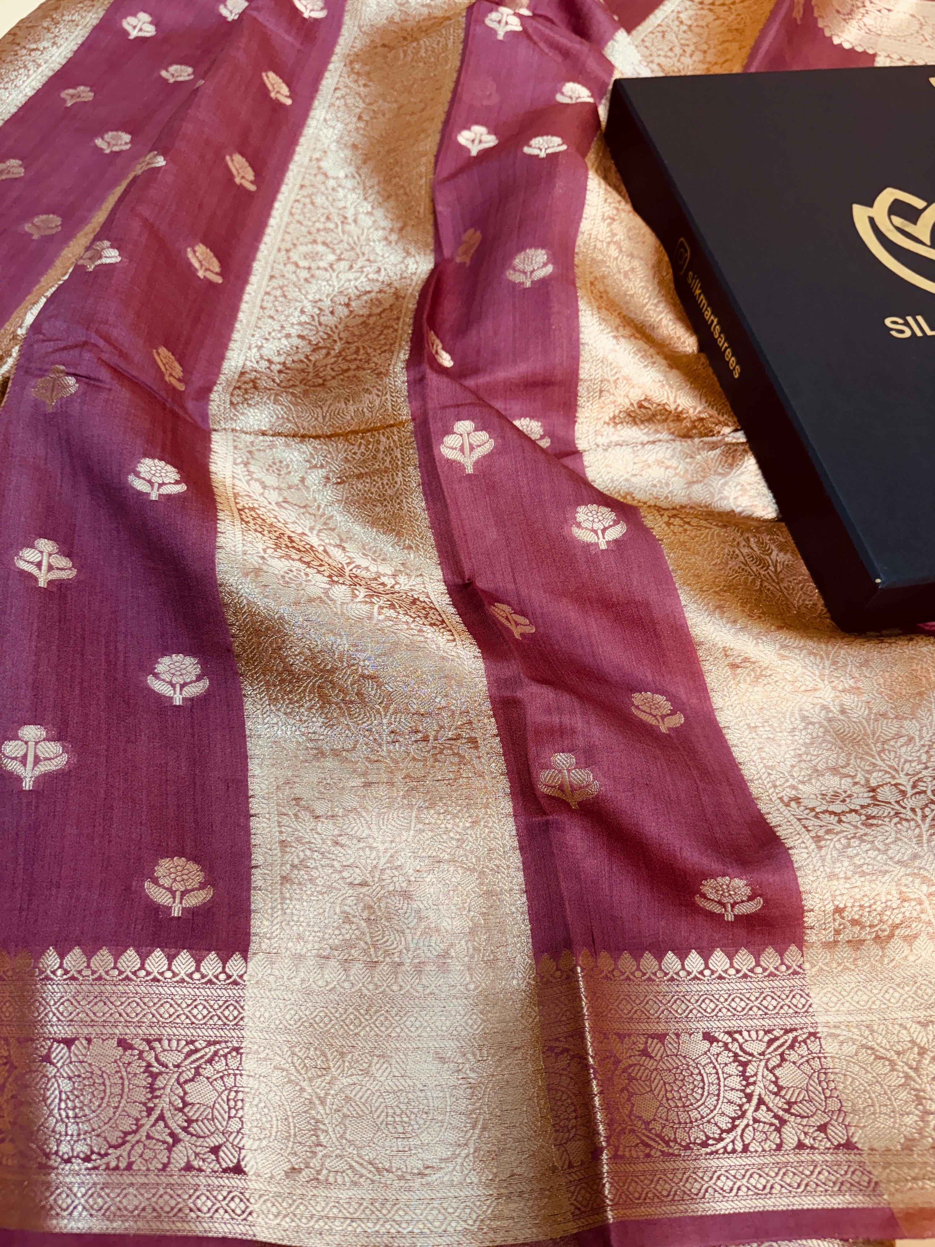Pure Banarasi Chiniya Tissue Brocade Saree