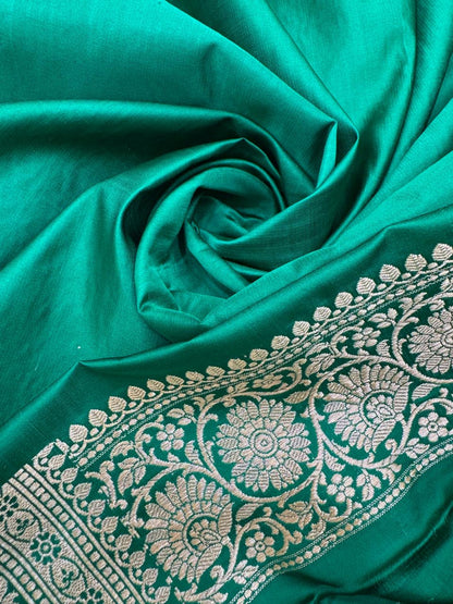 Pure Banarasi Satin Silk Upada Buti Saree