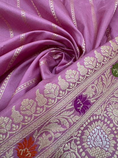 Pure Banarasi Katan Silk Kadhwa Mina Jaal Saree