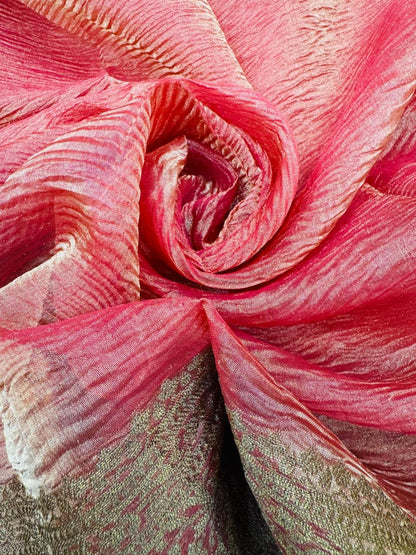 Pure Banarasi Crush Tissue Silk Sarees