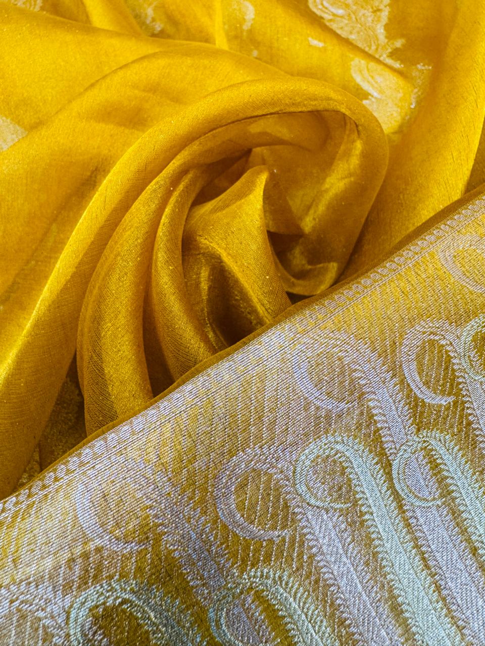 Pure Banarasi Tissue Silk Jaal Saree