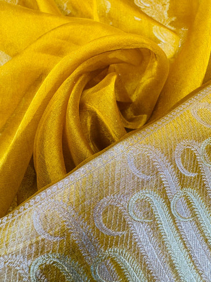 Pure Banarasi Tissue Silk Jaal Saree