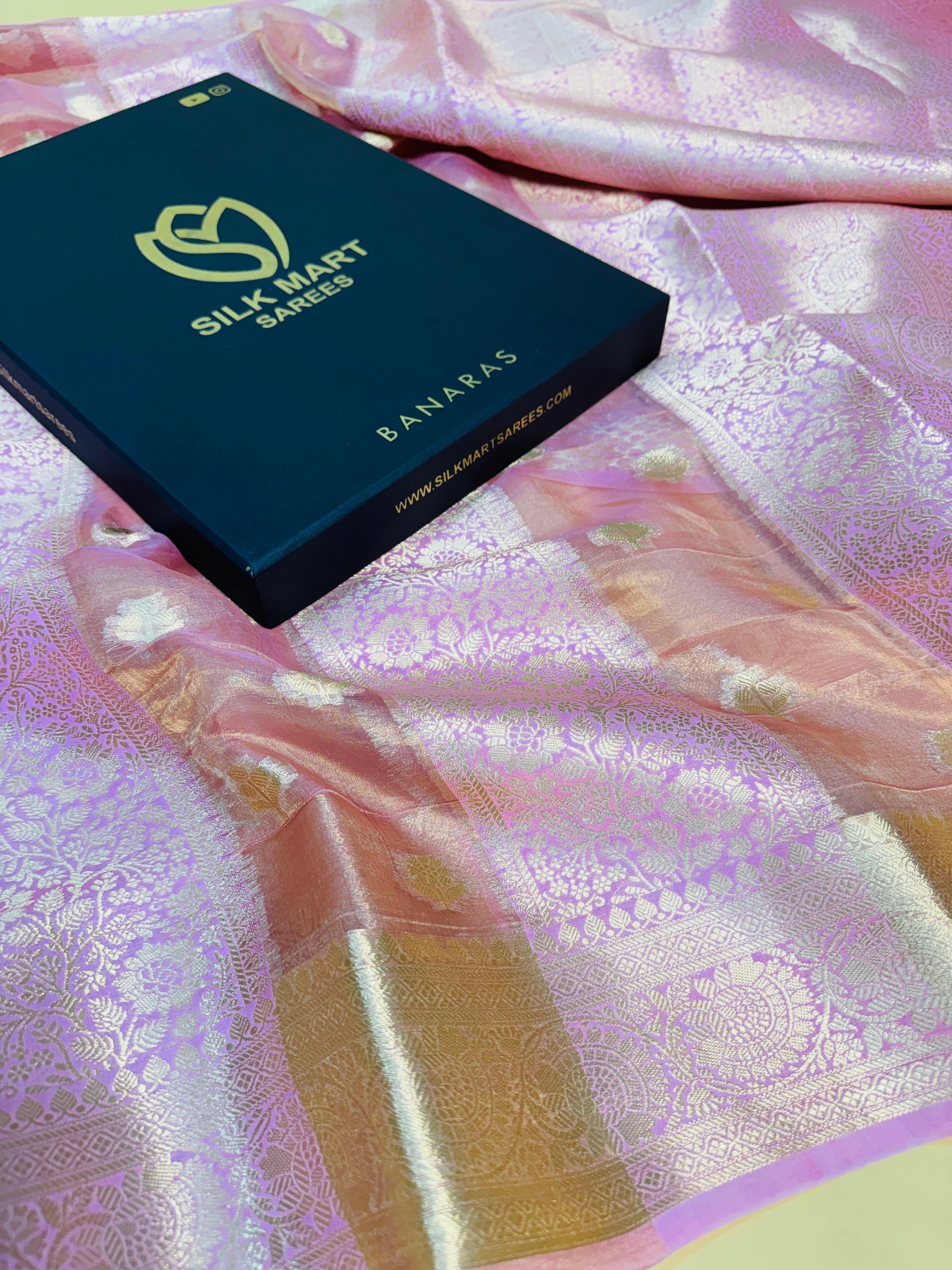 Pure Banarasi Chiniya Tissue Brocade Saree