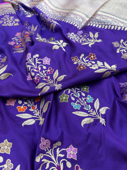 Pure Banarasi Katan Silk Kadhwa Buta Saree