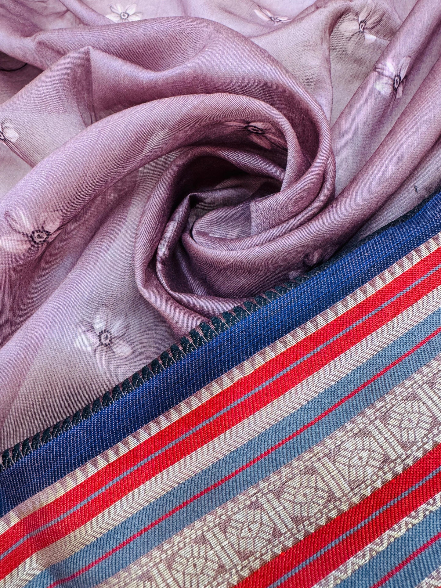 Pure Banarasi Chanderi Digital Print Saree