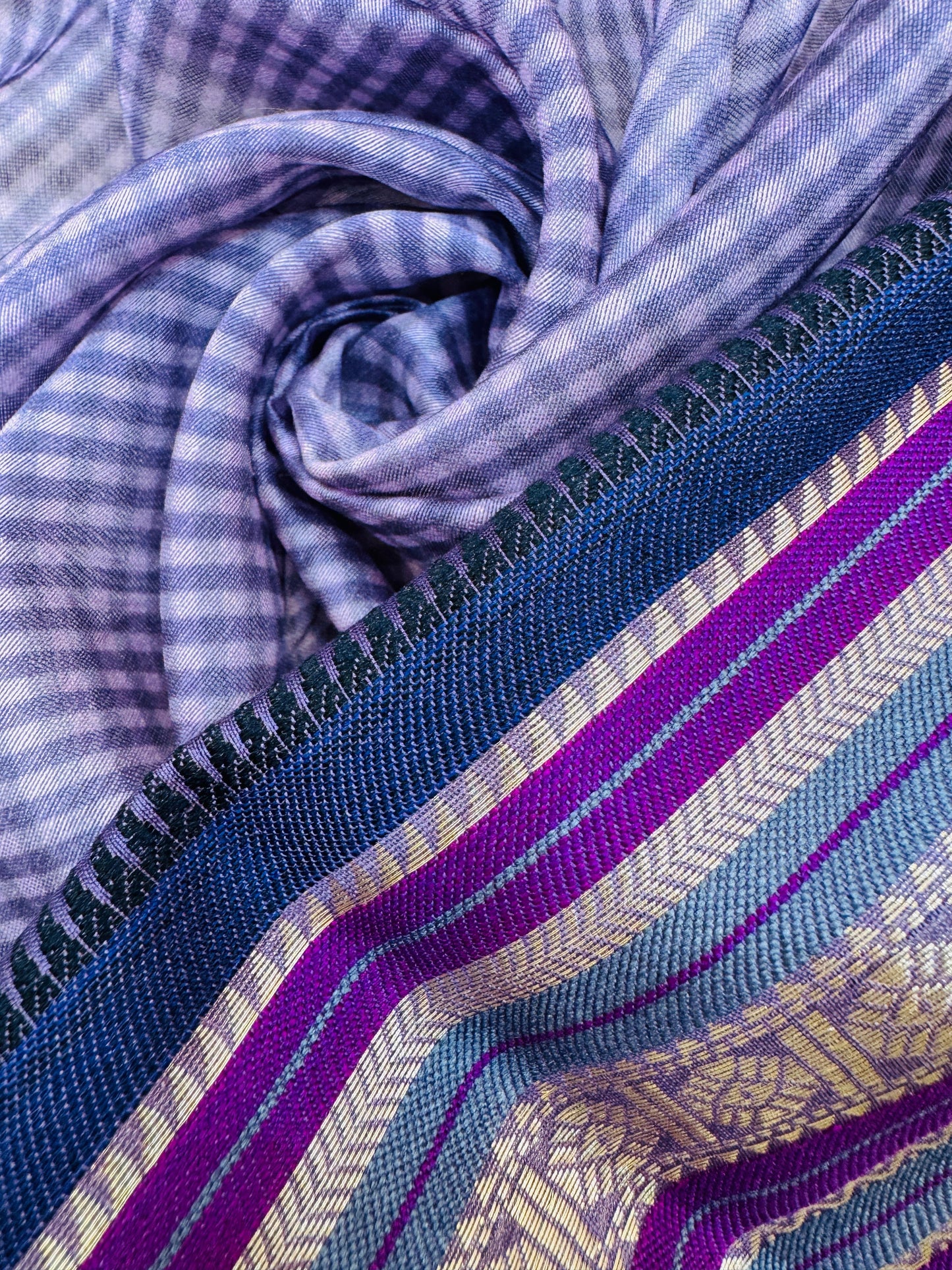 Pure Banarasi Chanderi Digital Print Saree