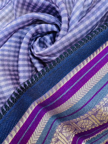 Pure Banarasi Chanderi Digital Print Saree