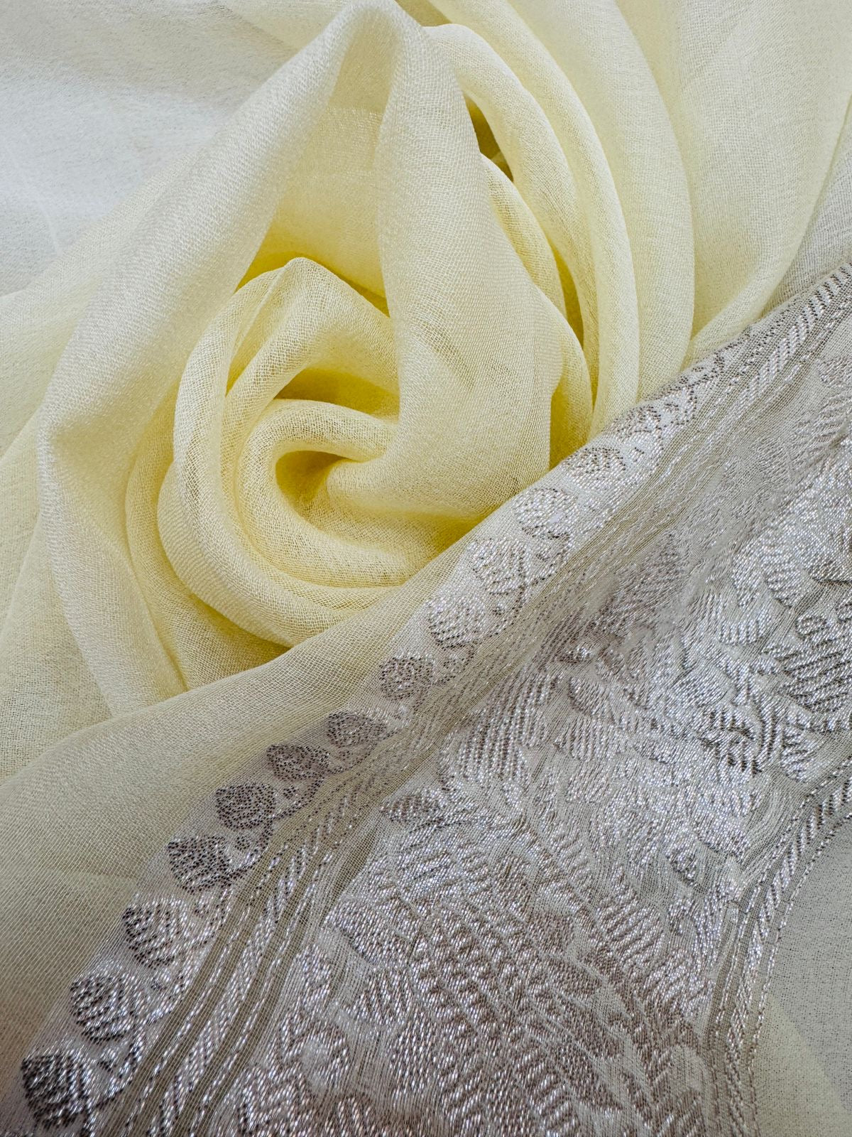 Pure Banarasi Khaddi Chiffon Saree