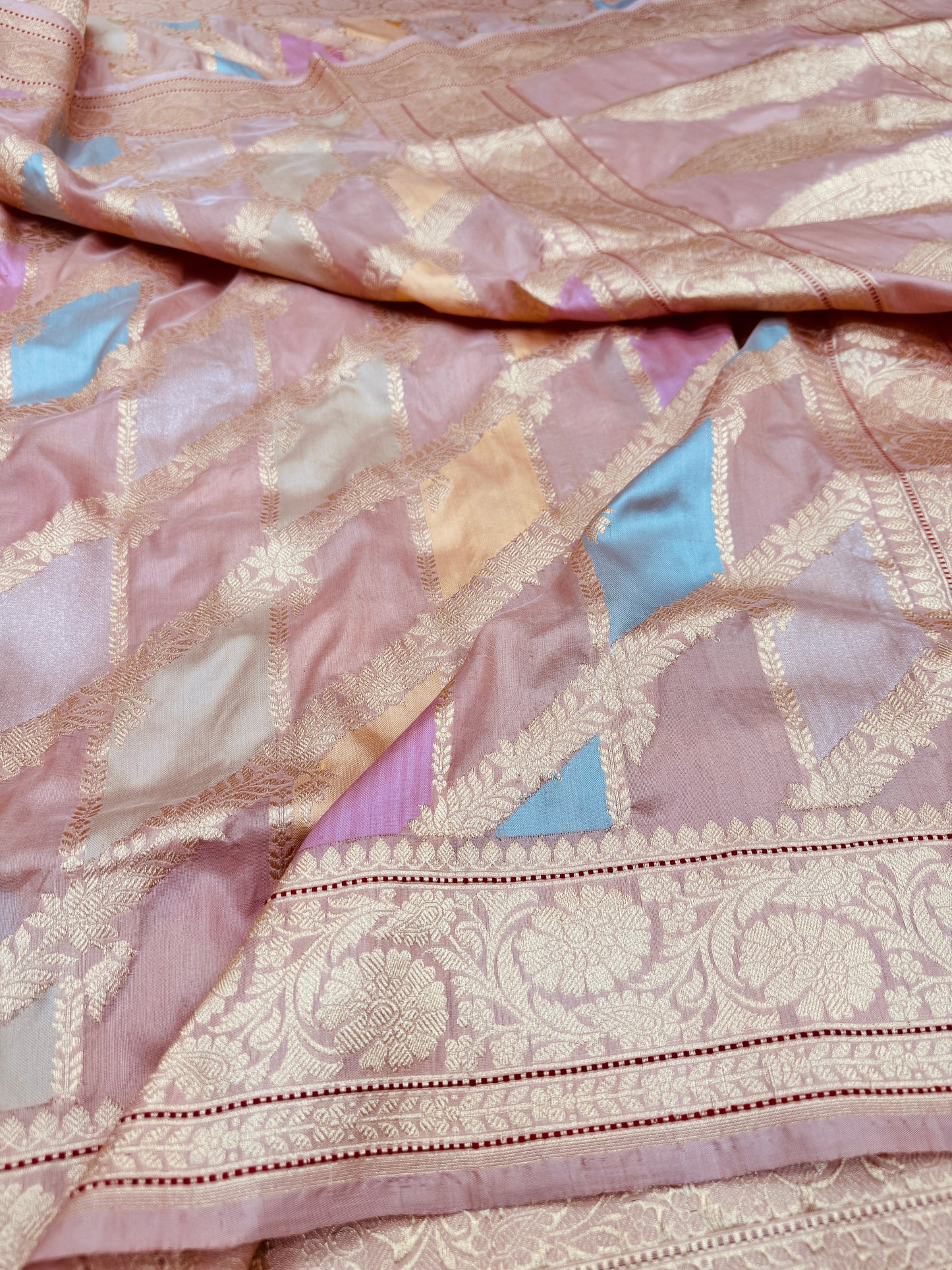Pure Banarasi Katan Silk Jaal Saree