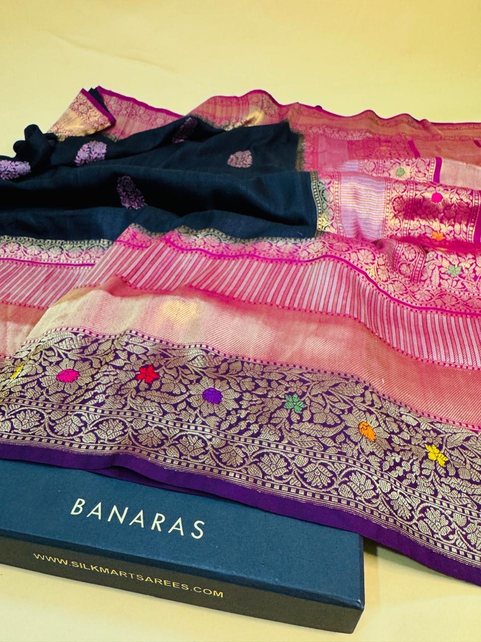 Desi Tasar Silk Skirt Border Saree