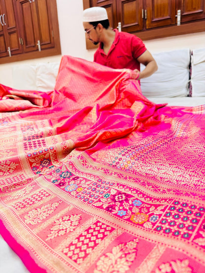 Pure Banarasi Katan Silk Brocade Saree