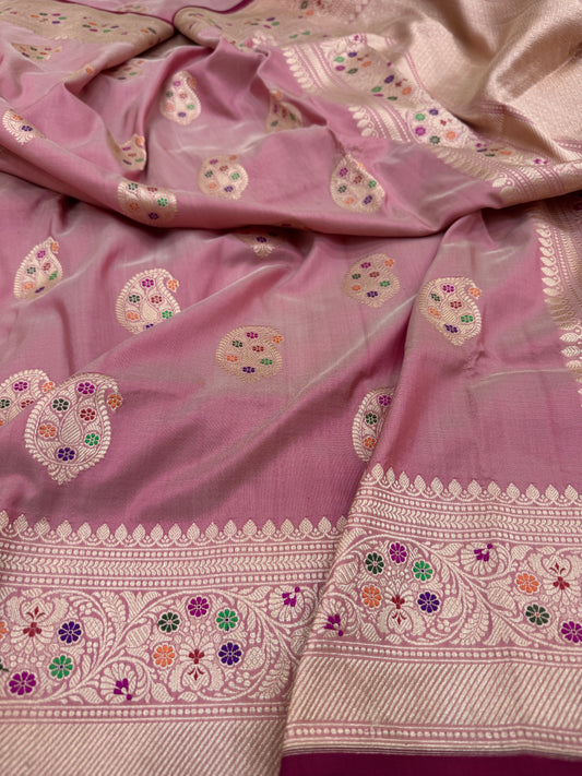 Pure Banarasi Katan Silk Kadhwa Buti Saree