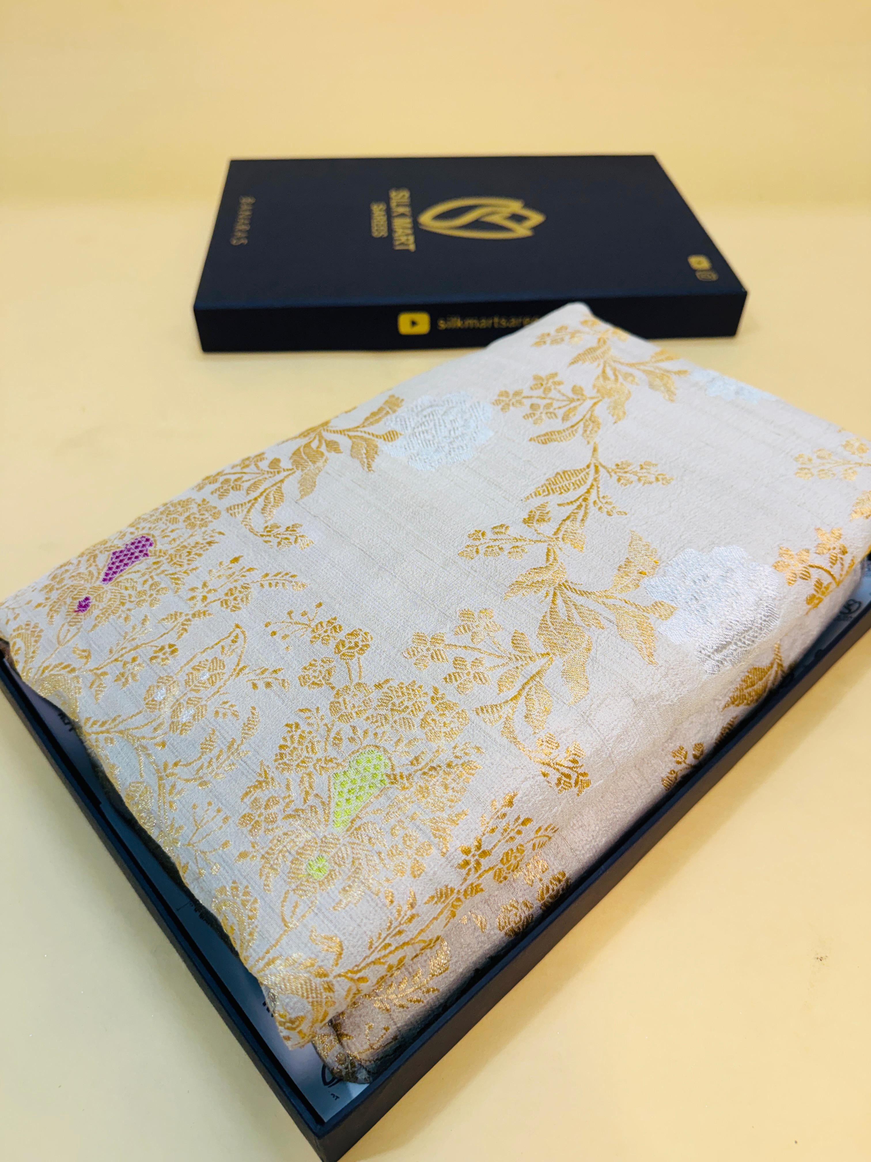 Pure Banarasi Tasar Silk Sona Rupa Saree